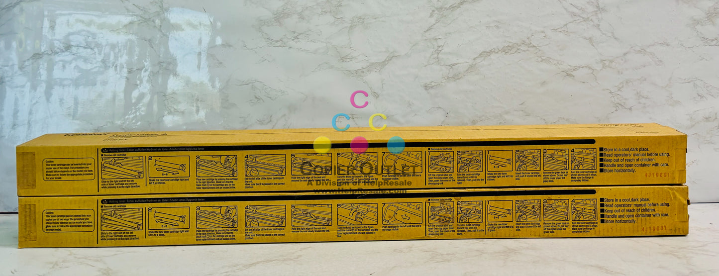 2 Genuine Ricoh 25A0, 26A0, 27A0 Black Toner CT109BLK, 888259