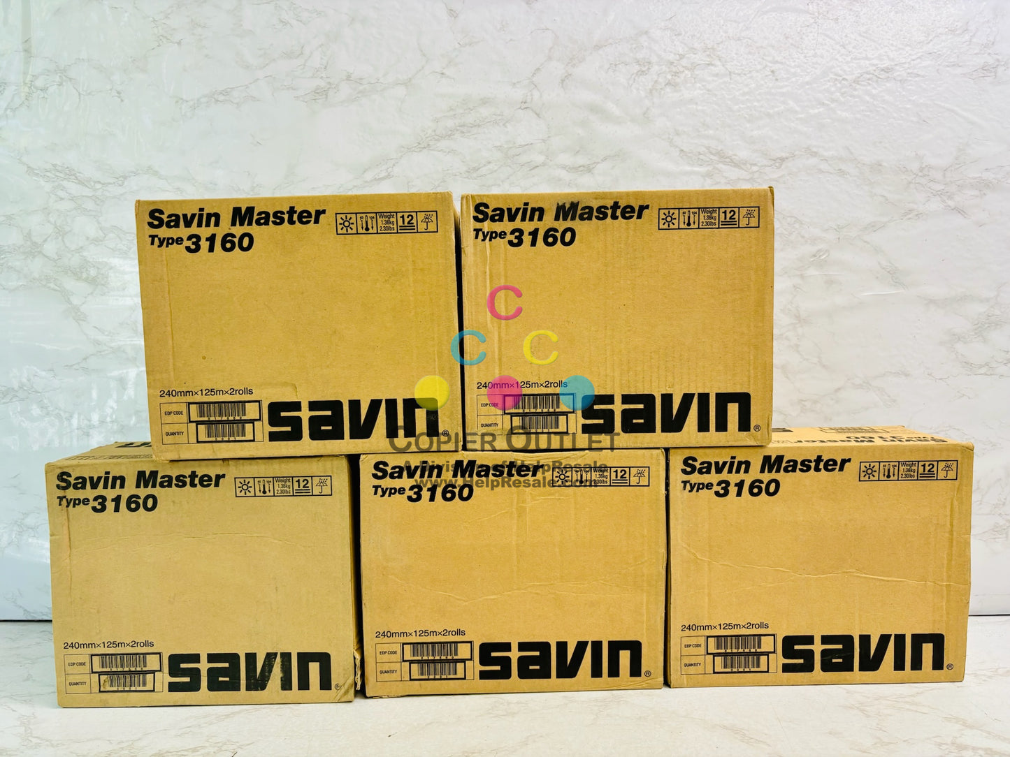 5 Genuine Savin 3160DNP Roll Type 3160, 9893, 817569 (10 Roll in Total)