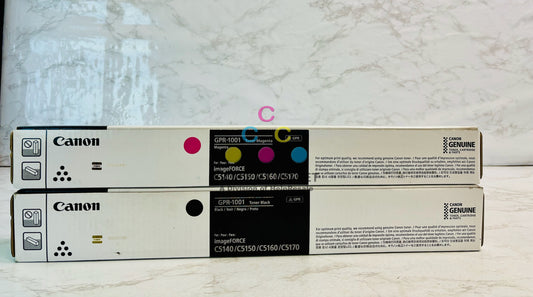 2 Genuine Canon ImageFORCE C5140, C5150 Magenta & Black Toner GPR-1001,GPR1001