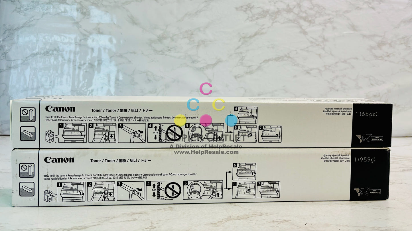 2 Genuine Canon ImageFORCE C5140, C5150 Magenta & Black Toner GPR-1001,GPR1001