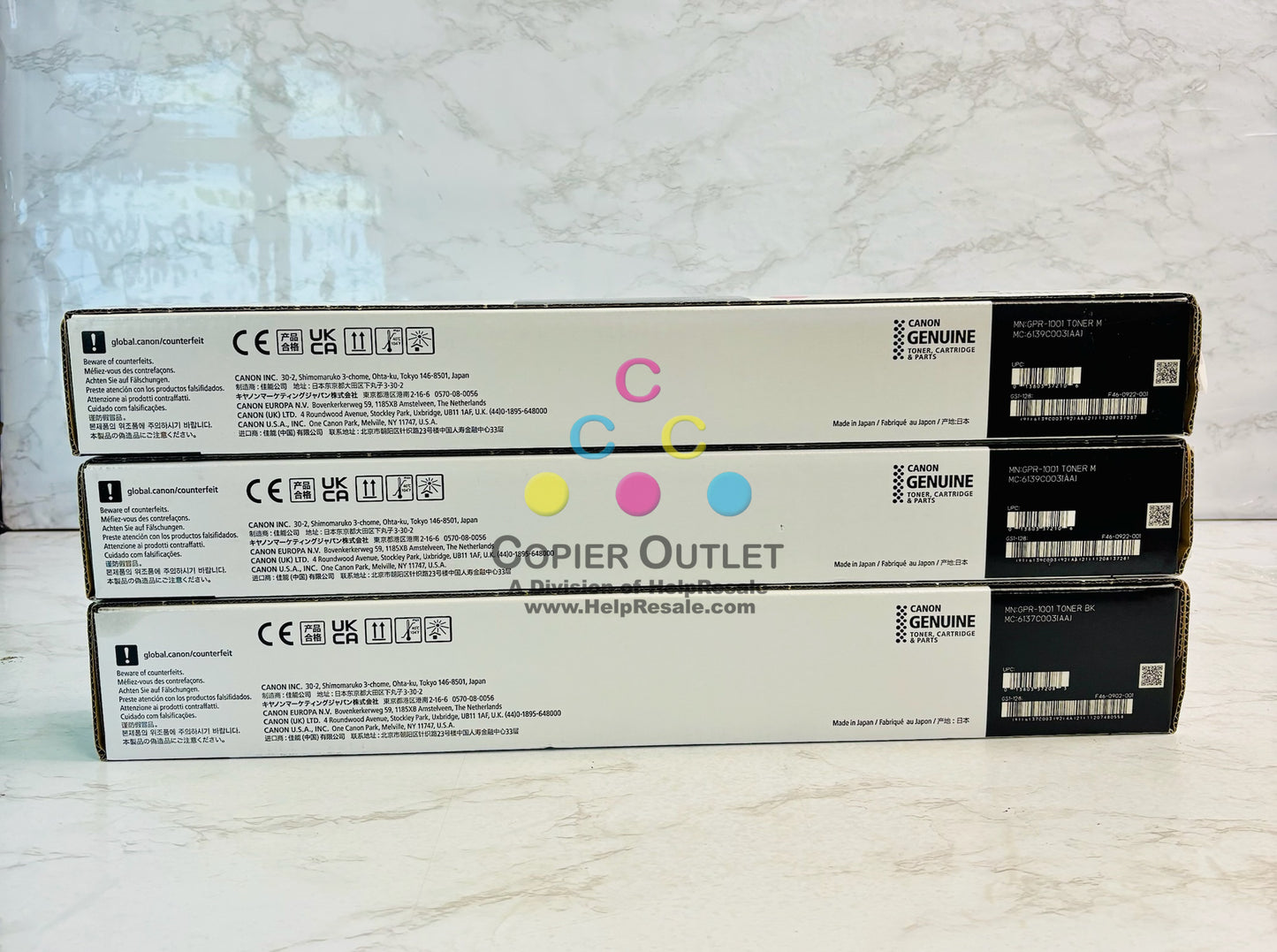 3 Genuine Canon ImageFORCE C5140, C5150 Magenta & Black Toner GPR-1001,GPR1001