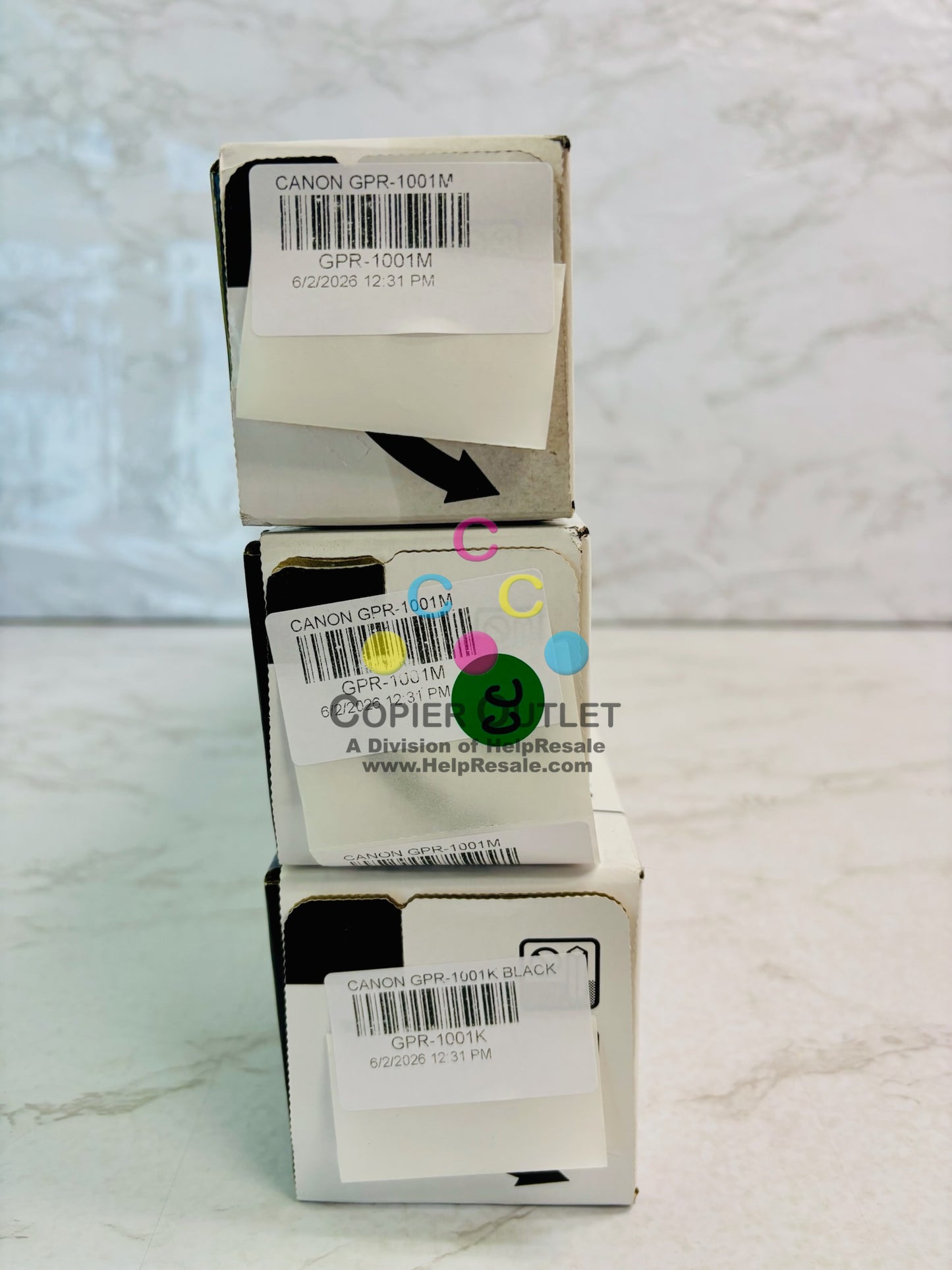 3 Genuine Canon ImageFORCE C5140, C5150 Magenta & Black Toner GPR-1001,GPR1001
