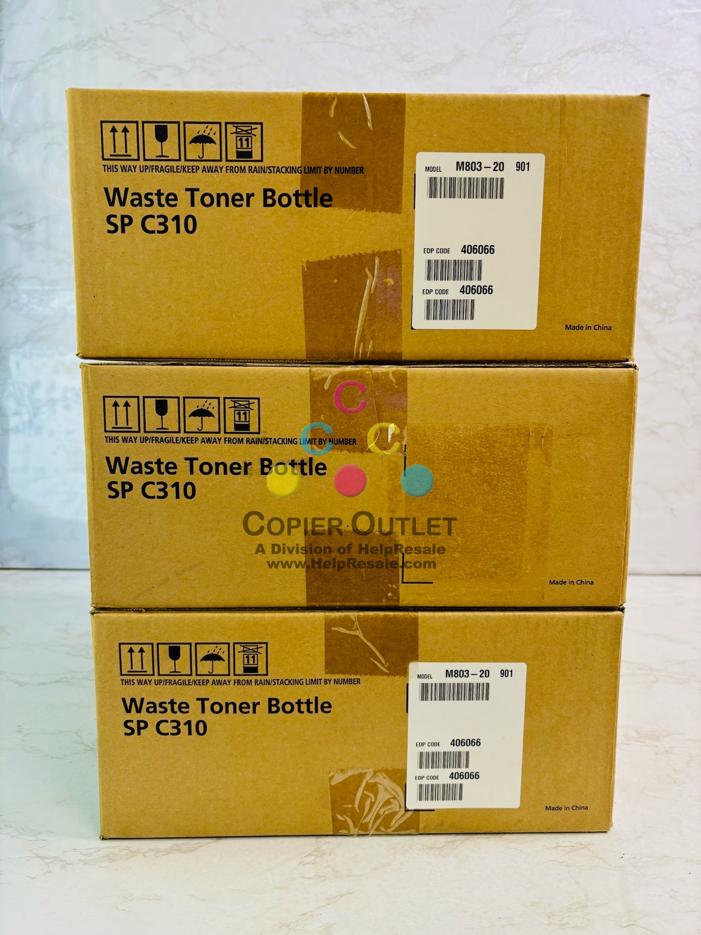 3 Genuine Ricoh Aficio SP C311N, C312DN Waste Toner Container 406066, M803-20