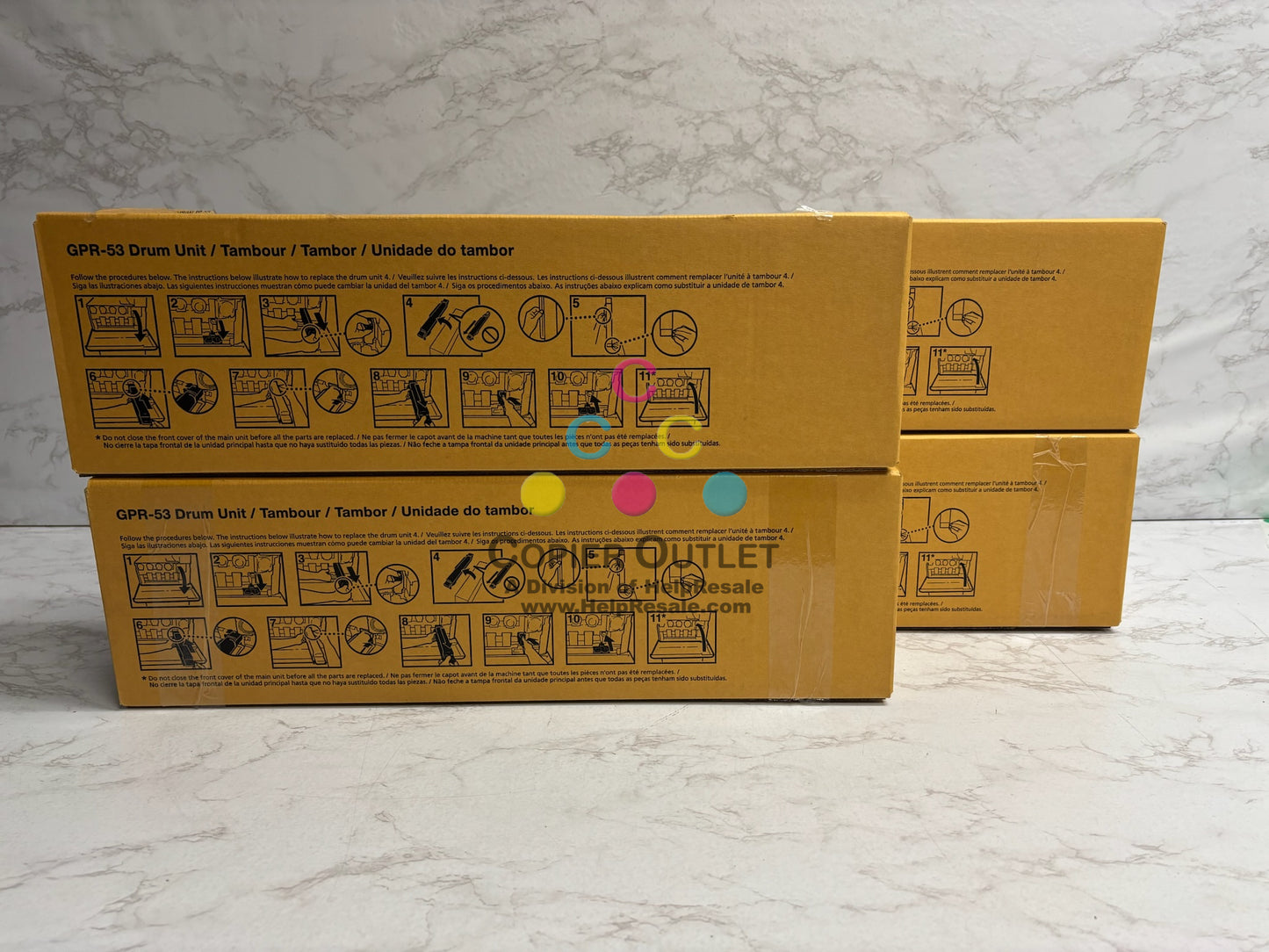 4 New Genuine Canon iR C3325,C3330,C3525 Drum Units GPR-53 8528B004AA