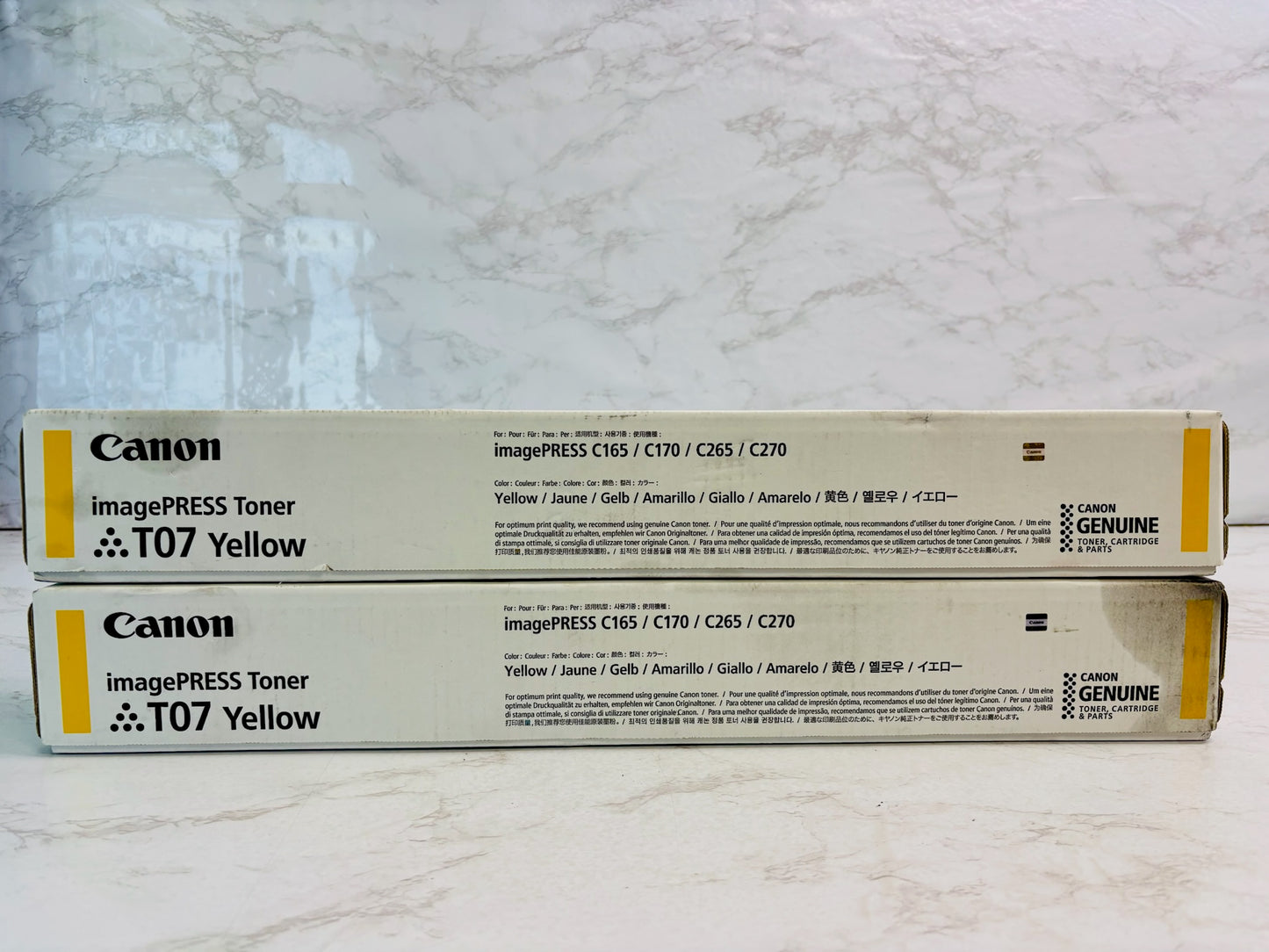 2 Cosmetic Genuine Canon imagePRESS Lite C165, C170 Yellow Toner T07Y, 36440001