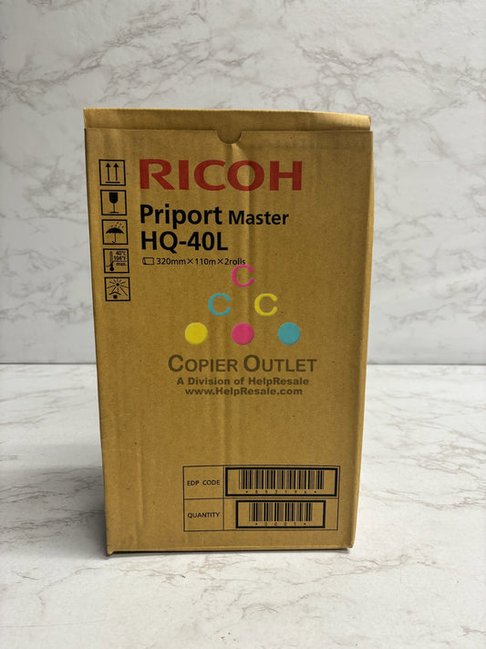 Genuine Ricoh DX4542, DX4545, JP4500 Priport Master HQ-40L, 893196 CPMT23 (2 Rolls)