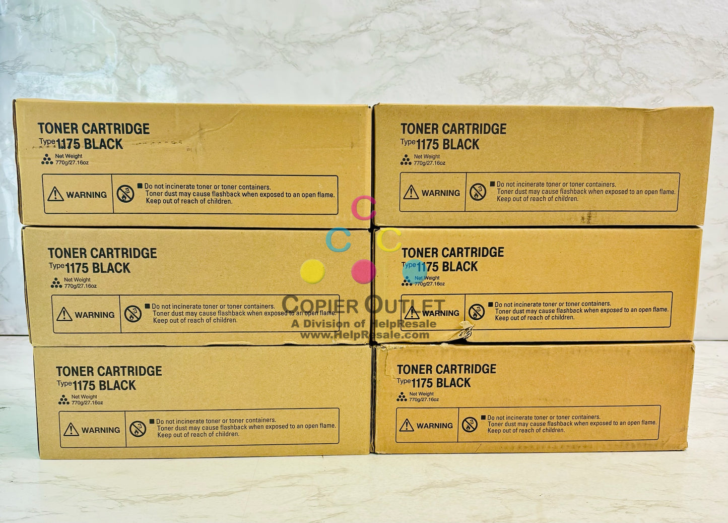 6 Genuine Ricoh Aficio FX16  FAX 1130L Black Toner 412672 H239-31 Type 1175
