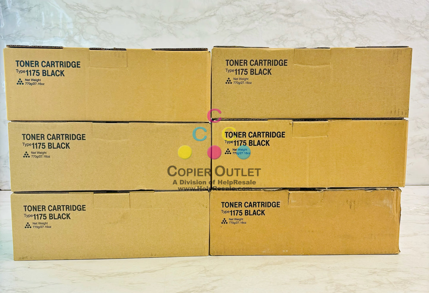 6 Genuine Ricoh Aficio FX16  FAX 1130L Black Toner 412672 H239-31 Type 1175