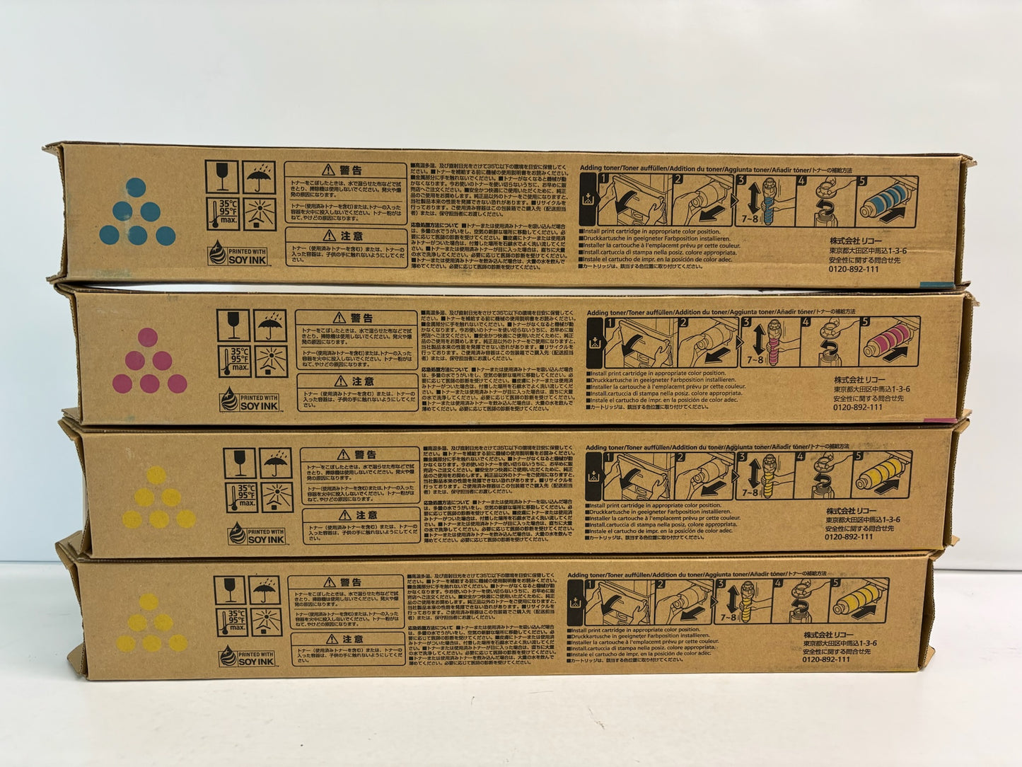 4 Genuine Ricoh MPC6003, C6003 CMYY Toners 841866, 60-0242, 60-0243
