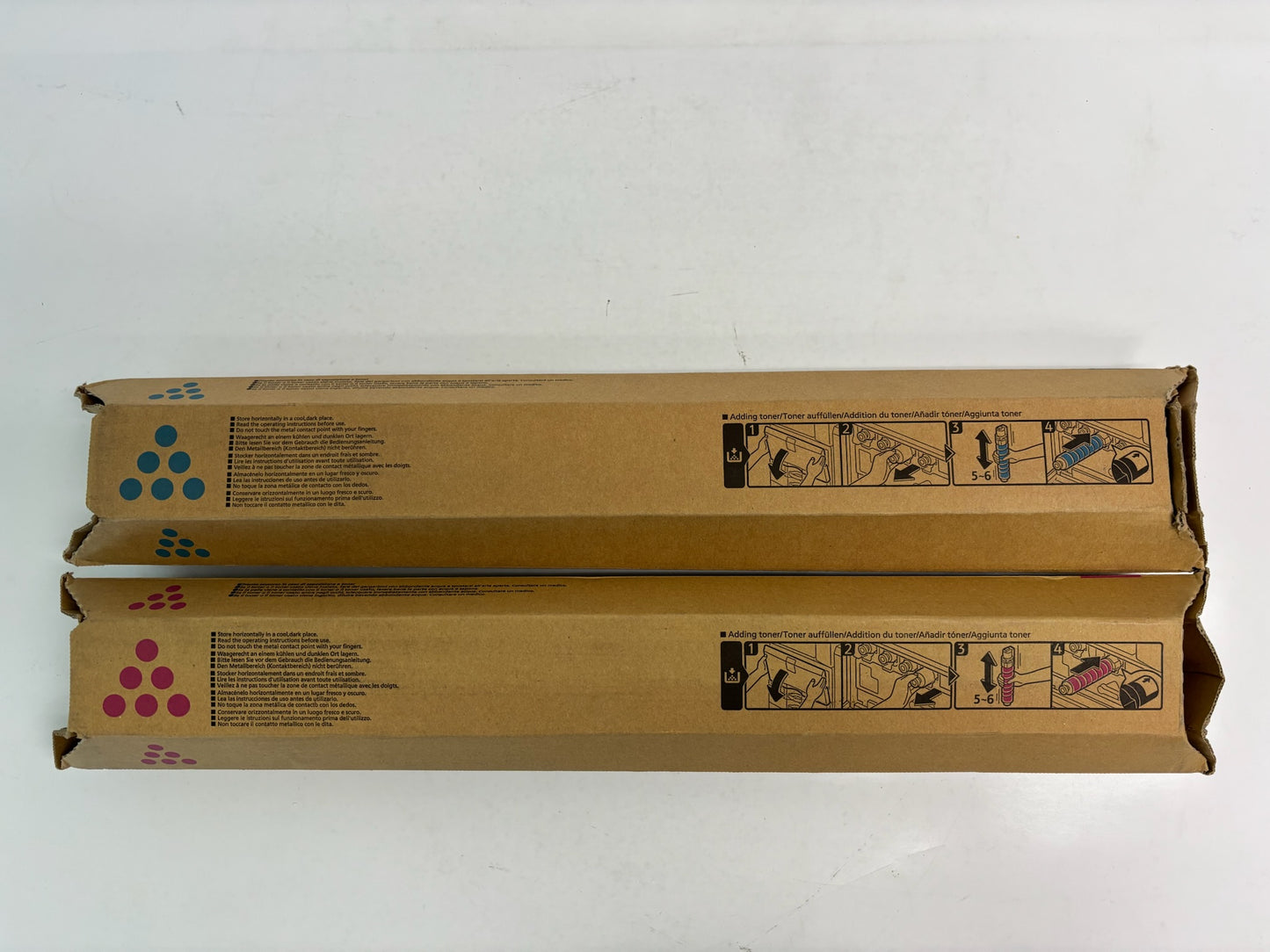 2 Genuine Lanier LP440C Cyan & Magenta Toners 820031, 820023 (4800413, 4800414)