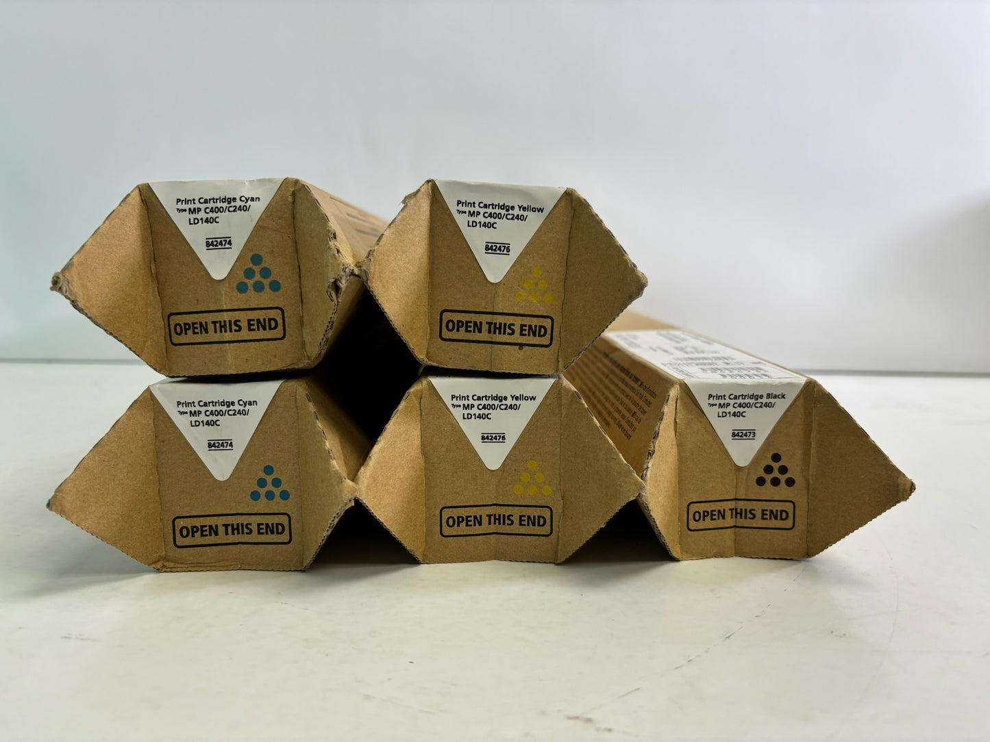 5 Genuine Ricoh MPC400,C240,LD140C CCYYK Toners 842473, 842474, 842476