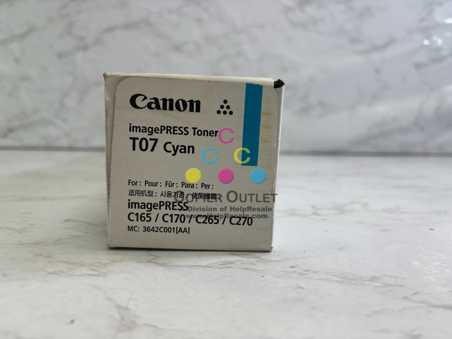 Genuine Canon imagePRESS Lite C165,C170,C265,C270 Cyan Toner T07C 3642C001(AA)