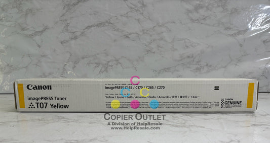 Genuine Canon imagePRESS Lite C165,C170,C265,C270 Yellow Toner T07Y 3644C001(AA)