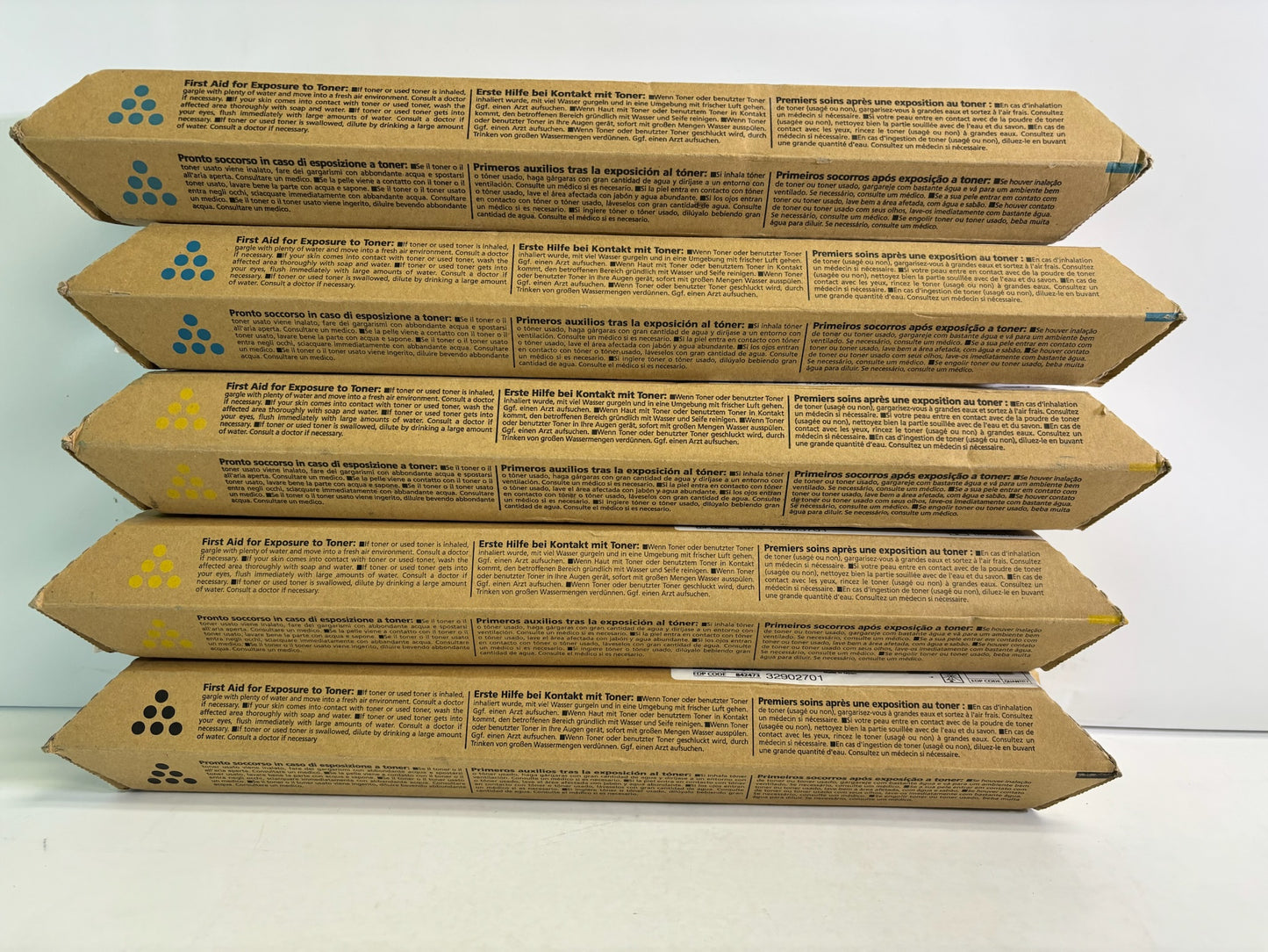 5 Genuine Ricoh MPC400,C240,LD140C CCYYK Toners 842473, 842474, 842476