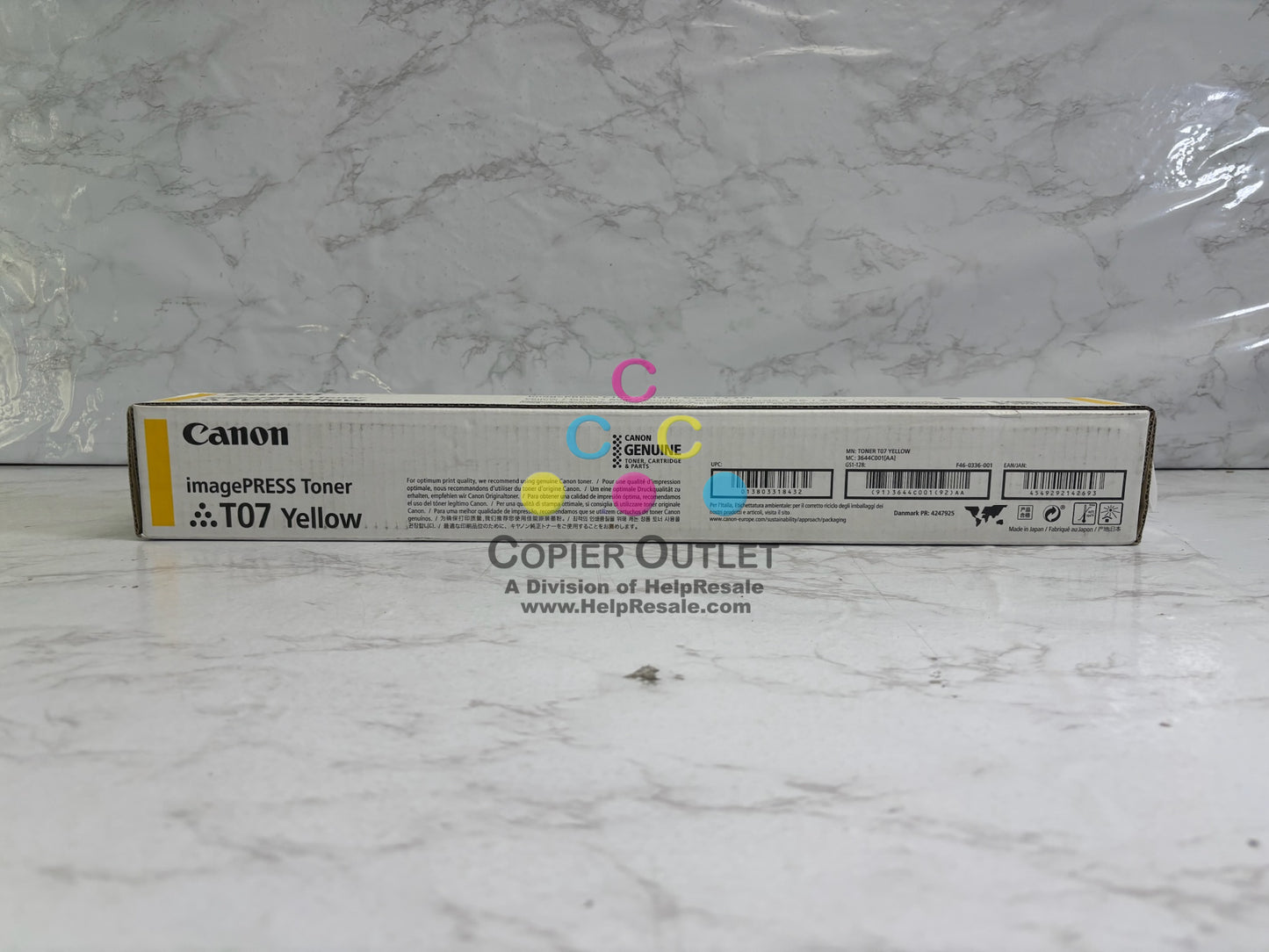Genuine Canon imagePRESS Lite C165,C170,C265,C270 Yellow Toner T07Y 3644C001(AA)
