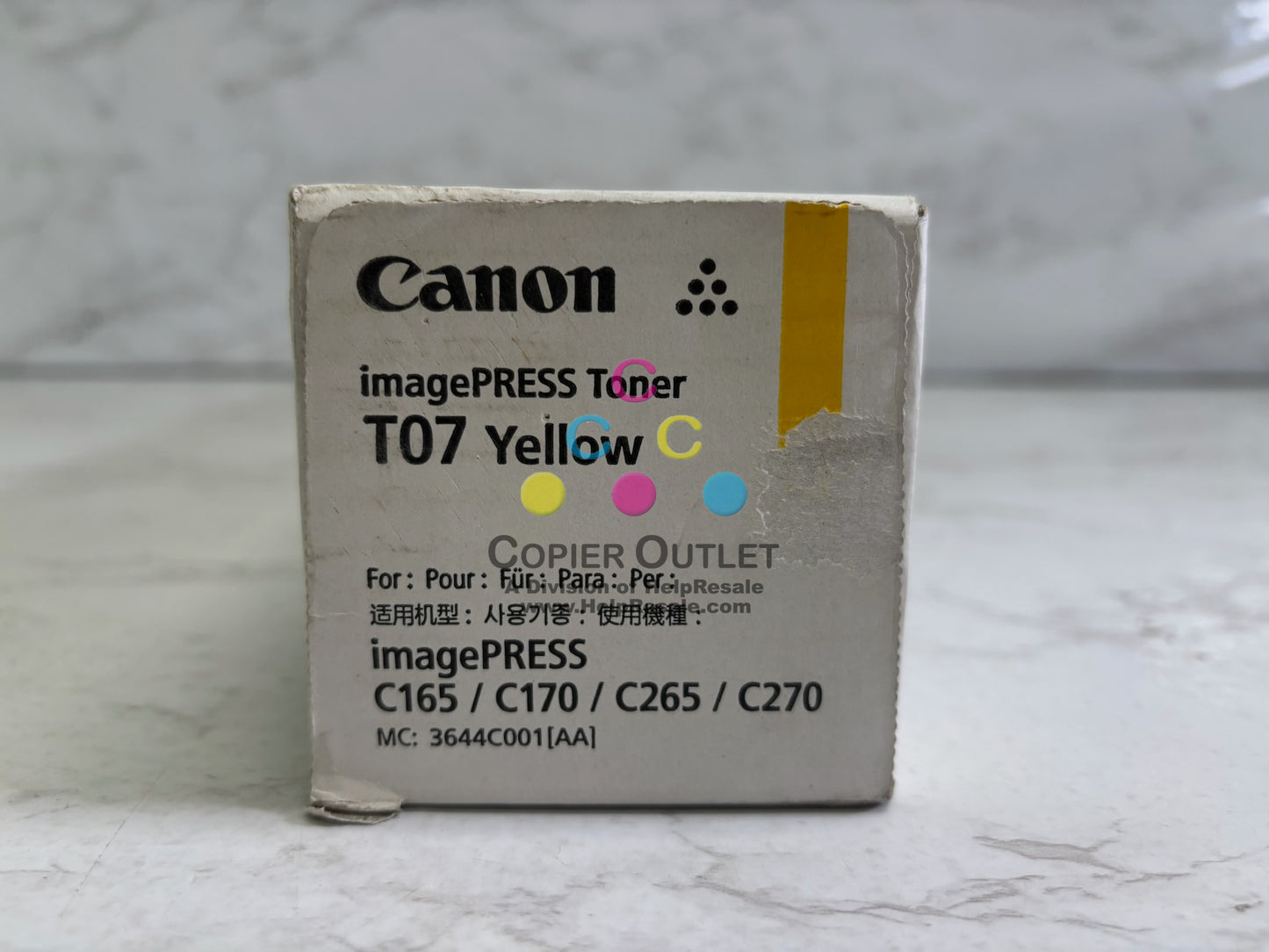 Genuine Canon imagePRESS Lite C165,C170,C265,C270 Yellow Toner T07Y 3644C001(AA)