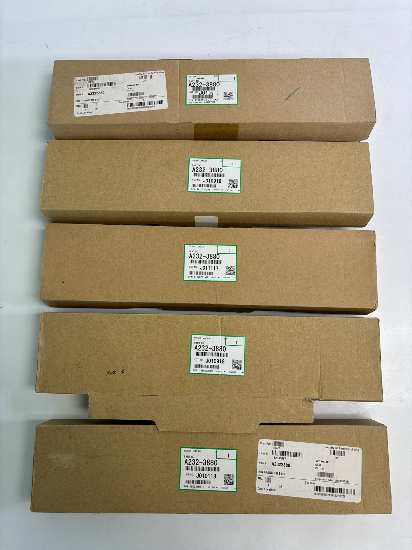5 Open Genuine Ricoh MP4000, MP5000 Transfer Belts A2323880 (A232-3880)