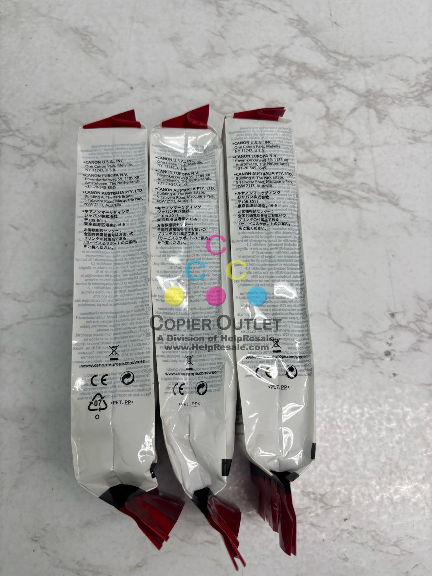 3 Genuine Canon IPF6400, IPF6450 Inks PFI-206PM, PFI-206PC, PFI-206PGY (2019-20)