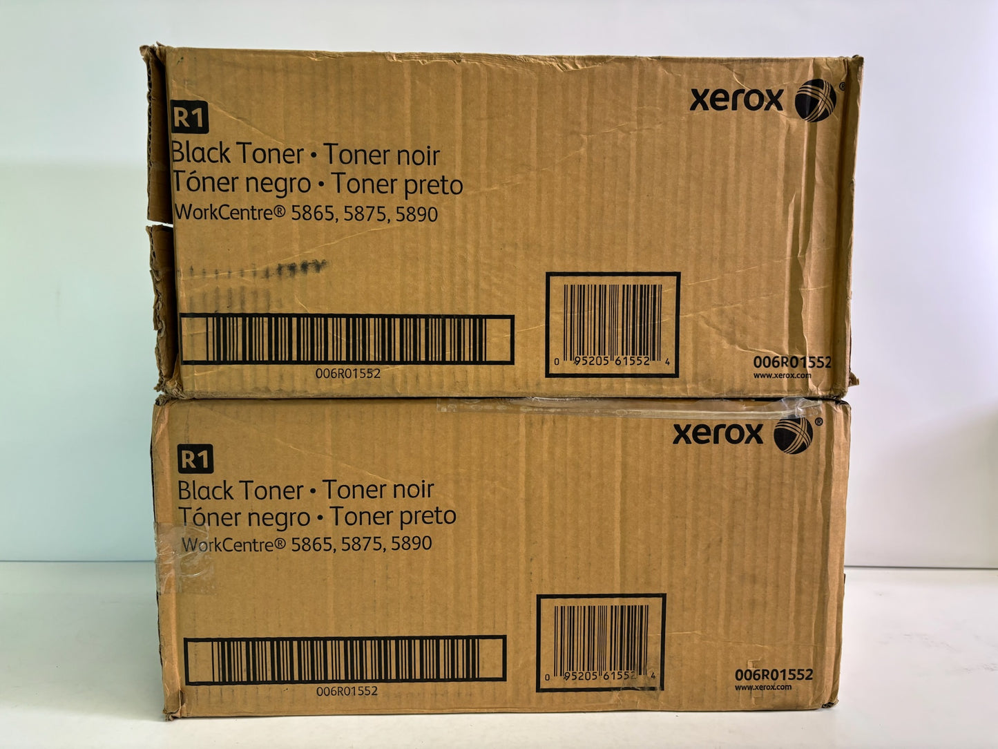 2 Genuine Xerox Workcentre 5865/5875/5890 Black Toners 006R01552 (4 bottles)
