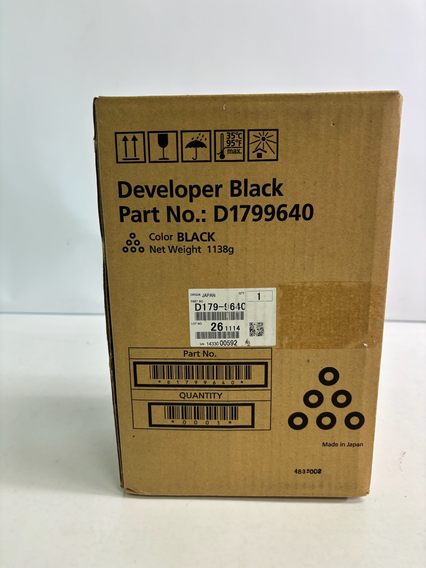 New Genuine Ricoh Pro 8100,8110S,8120S,8220s Black Developer D1799640 D179-9640