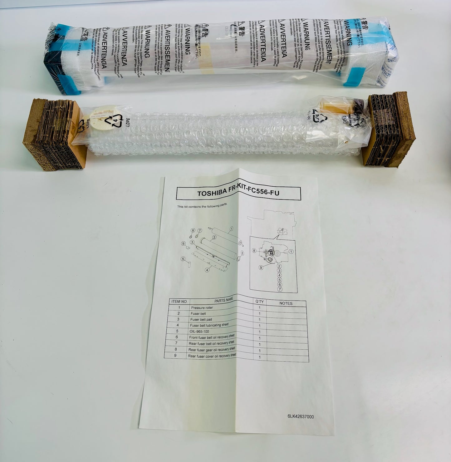 OEM Toshiba E STUDIO 5506AC, 5508A Fuser Rebuild Maintenance  Kit FR-KIT-FC556-FU