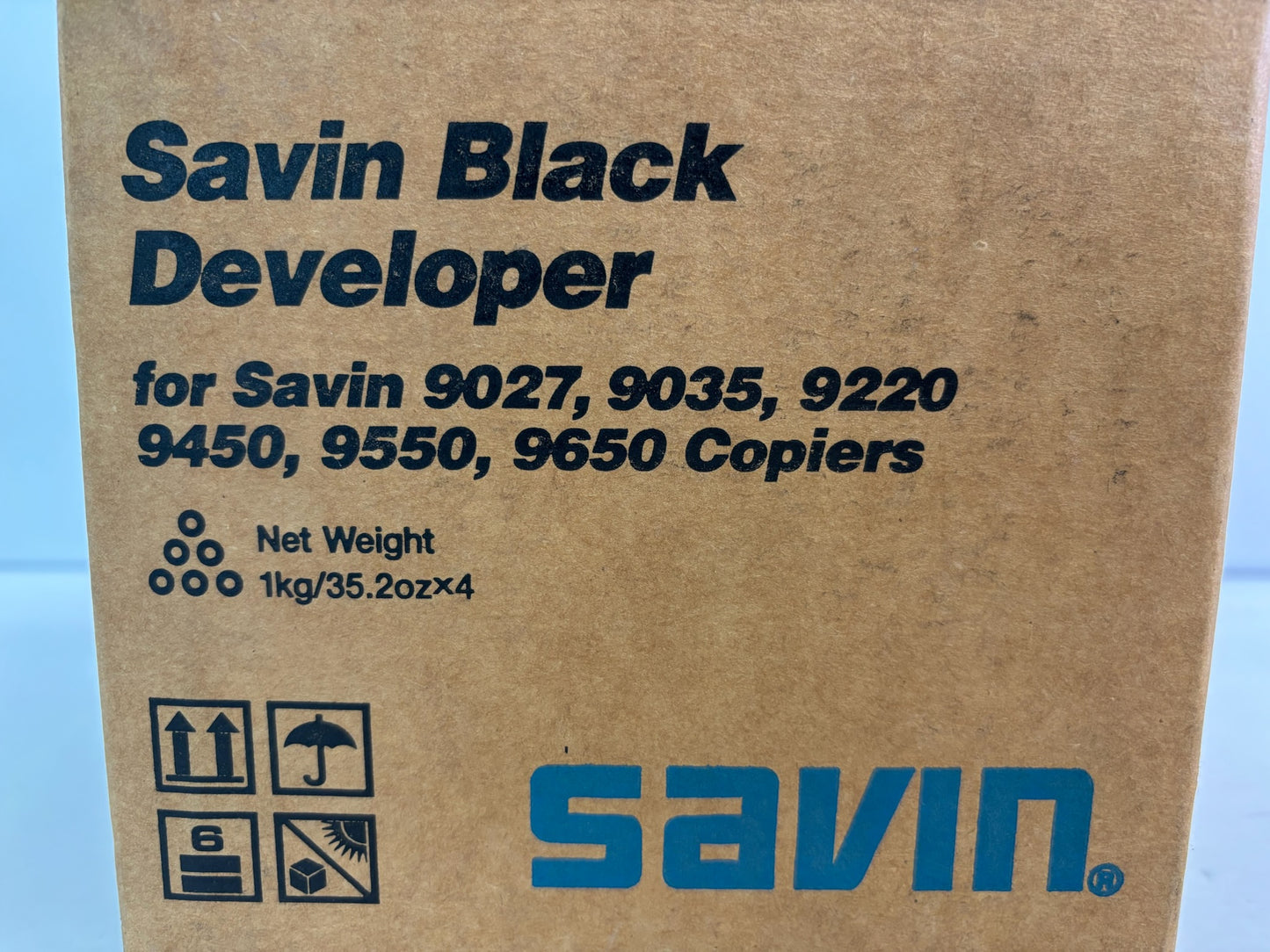 Lot of 4 Genuine Savin 9027,9035,9220,9450,9550,9650 Black Developers 7329