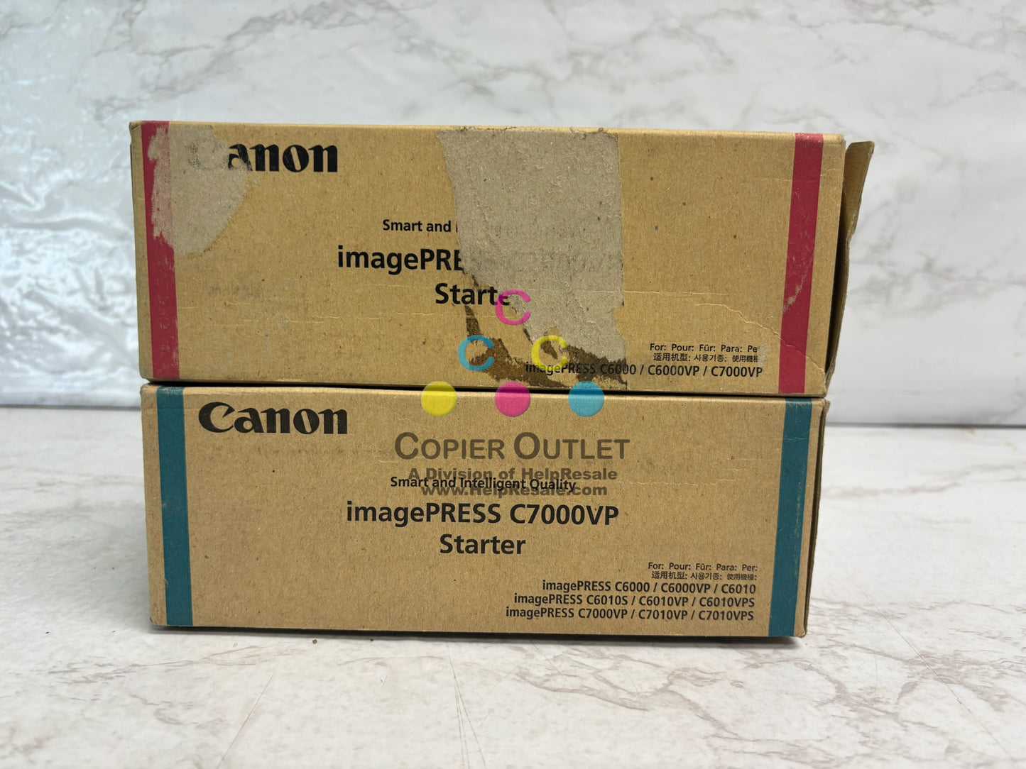 2 Genuine Canon IPC7000VP Cyan & Magenta Starters 0441B001(AA), 0442B001(AA)