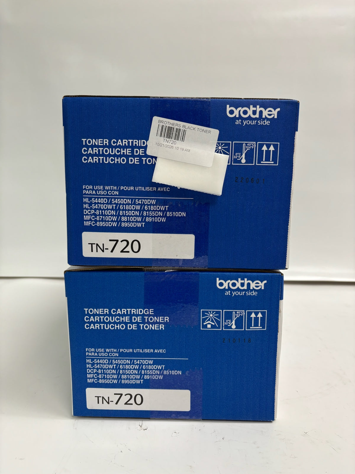 2 Genuine Brother HL-5440D, 5470, 6180 Black Toner TN-720 TN720
