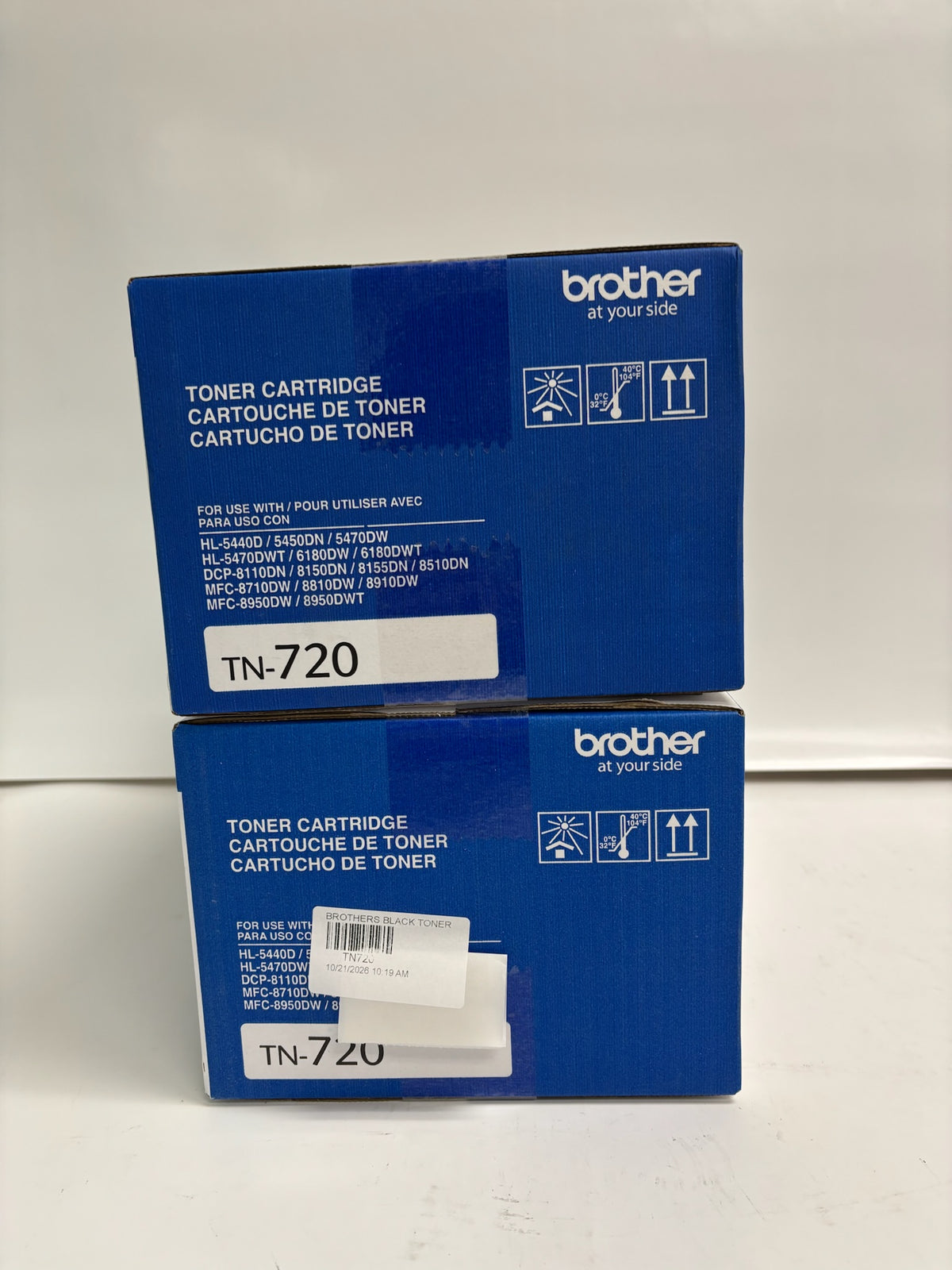 2 Genuine Brother HL-5440D, 5470, 6180 Black Toner TN-720 TN720
