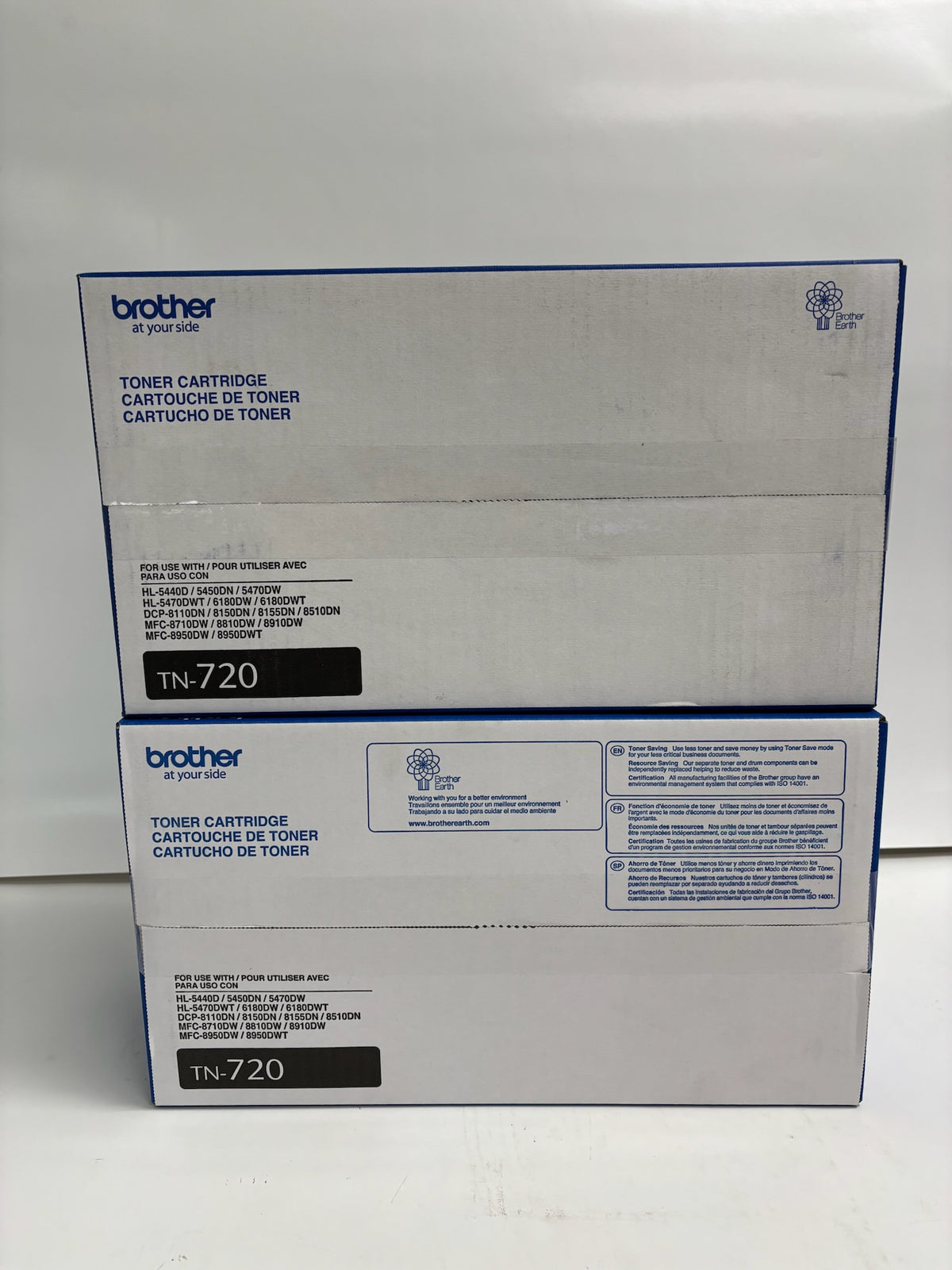 2 Genuine Brother HL-5440D, 5470, 6180 Black Toner TN-720 TN720