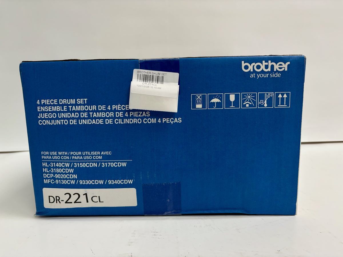 Genuine Brother HL-3140CW, HL-3180CDW, MFC-9130CW DR-221CL (4 Piece Drum Set)