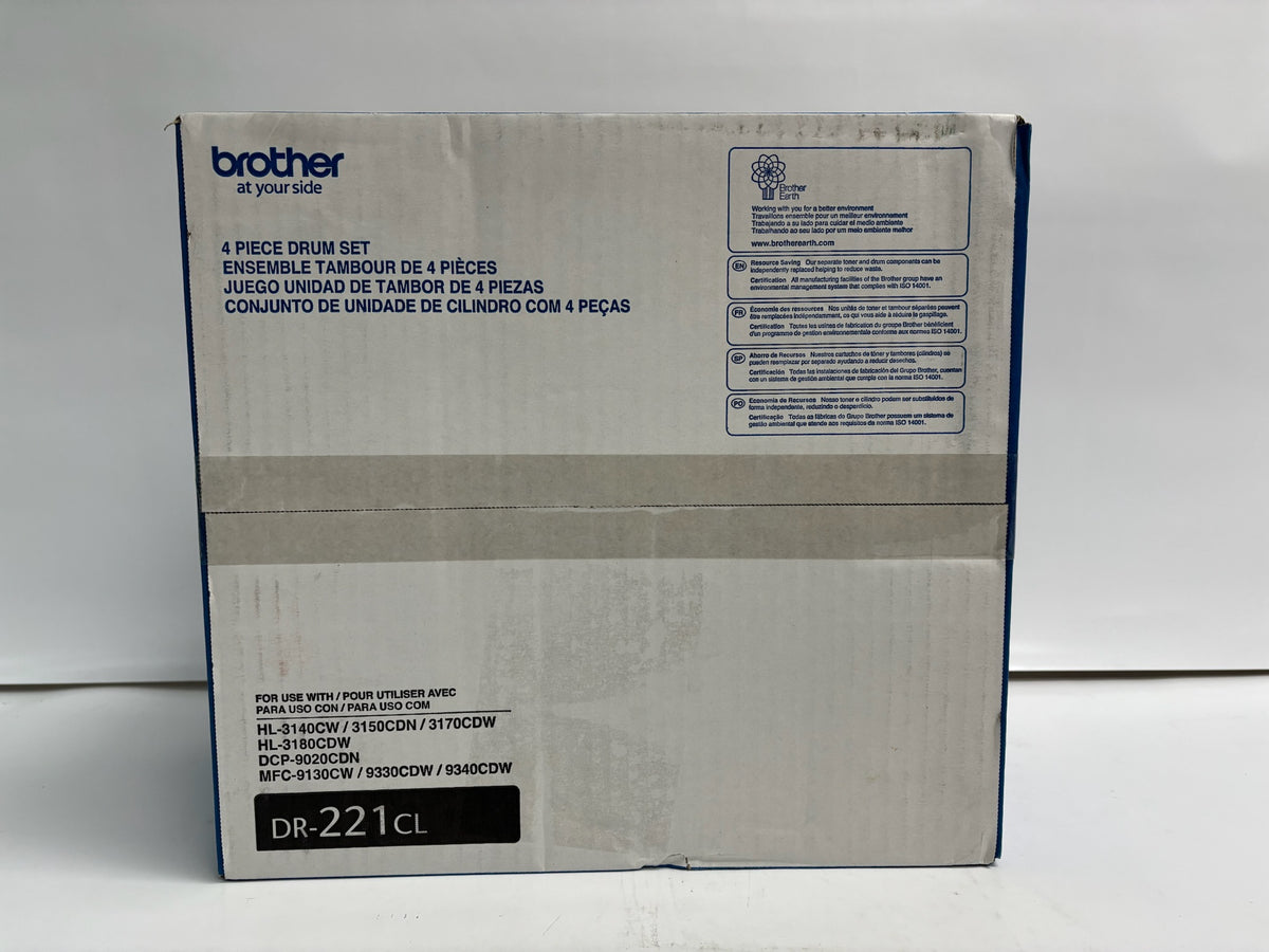 Genuine Brother HL-3140CW, HL-3180CDW, MFC-9130CW DR-221CL (4 Piece Drum Set)