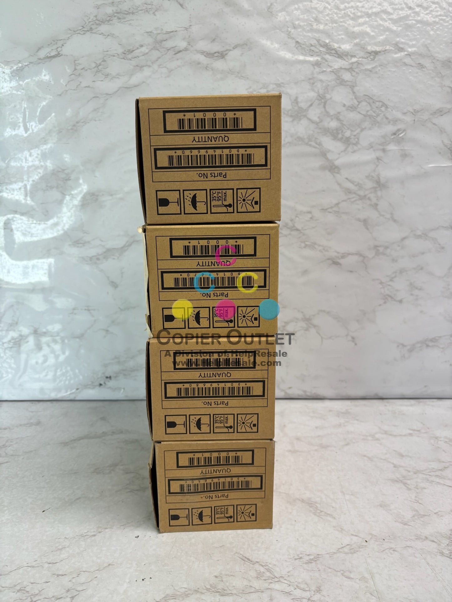 4 Genuine Ricoh MPC6000,7500 CMYK Developers D014-9640,9660,9670,9680