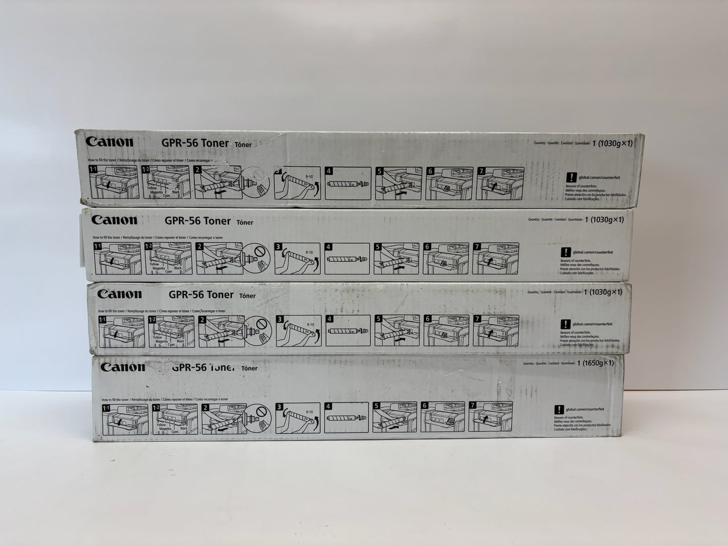 4 Genuine Canon iRADVC7565,C7570,C7580,C7765,C7770 GPR56 GPR-56 CMYK Toners
