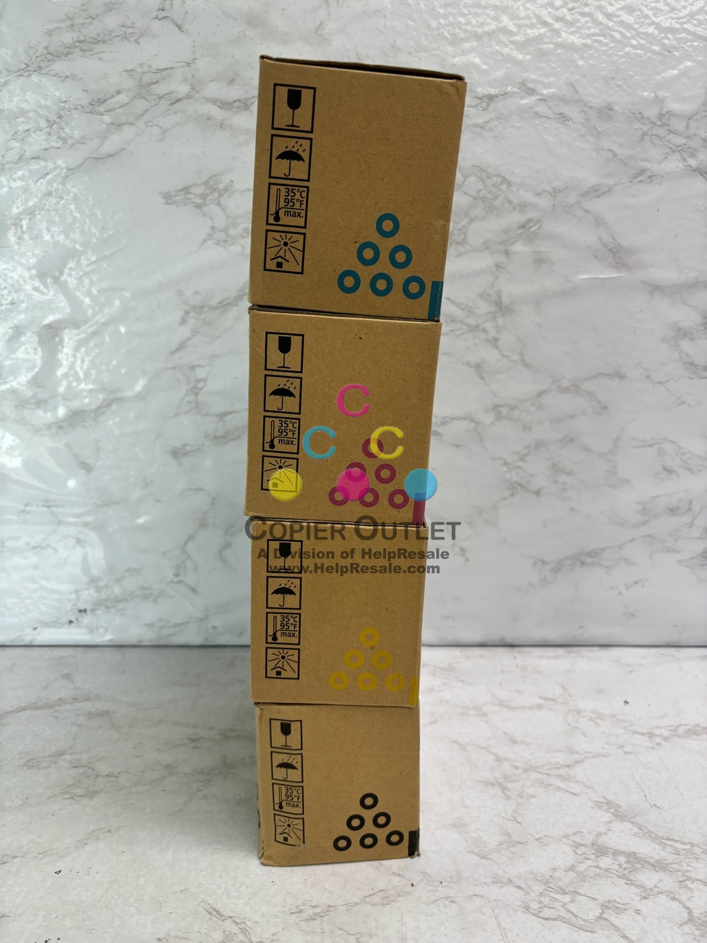 4 Genuine Ricoh MPC6501, 7501 CMYK Developers D081-9640,9660,9670,9680