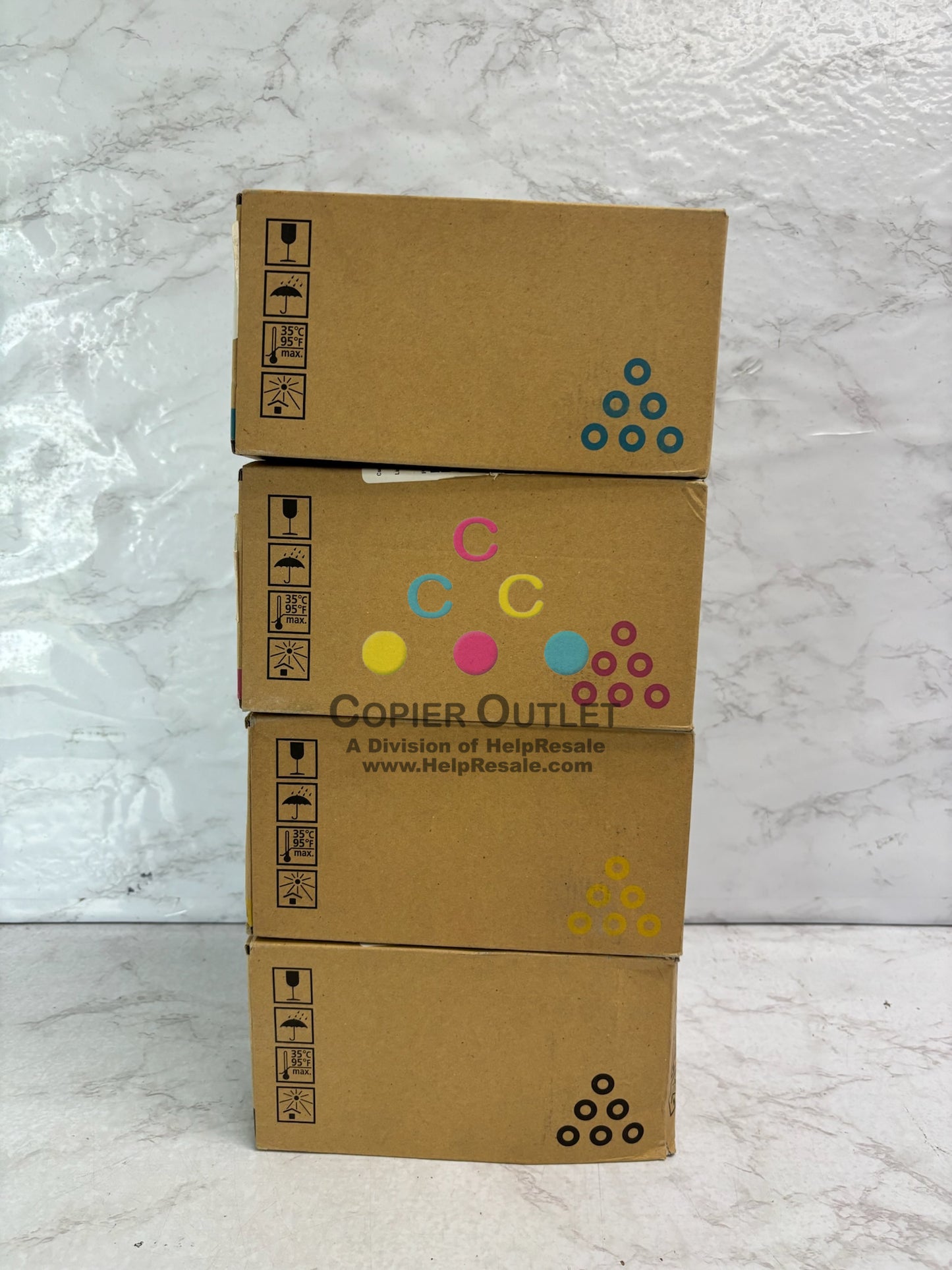 4 Genuine Ricoh MPC6501, 7501 CMYK Developers D081-9640,9660,9670,9680