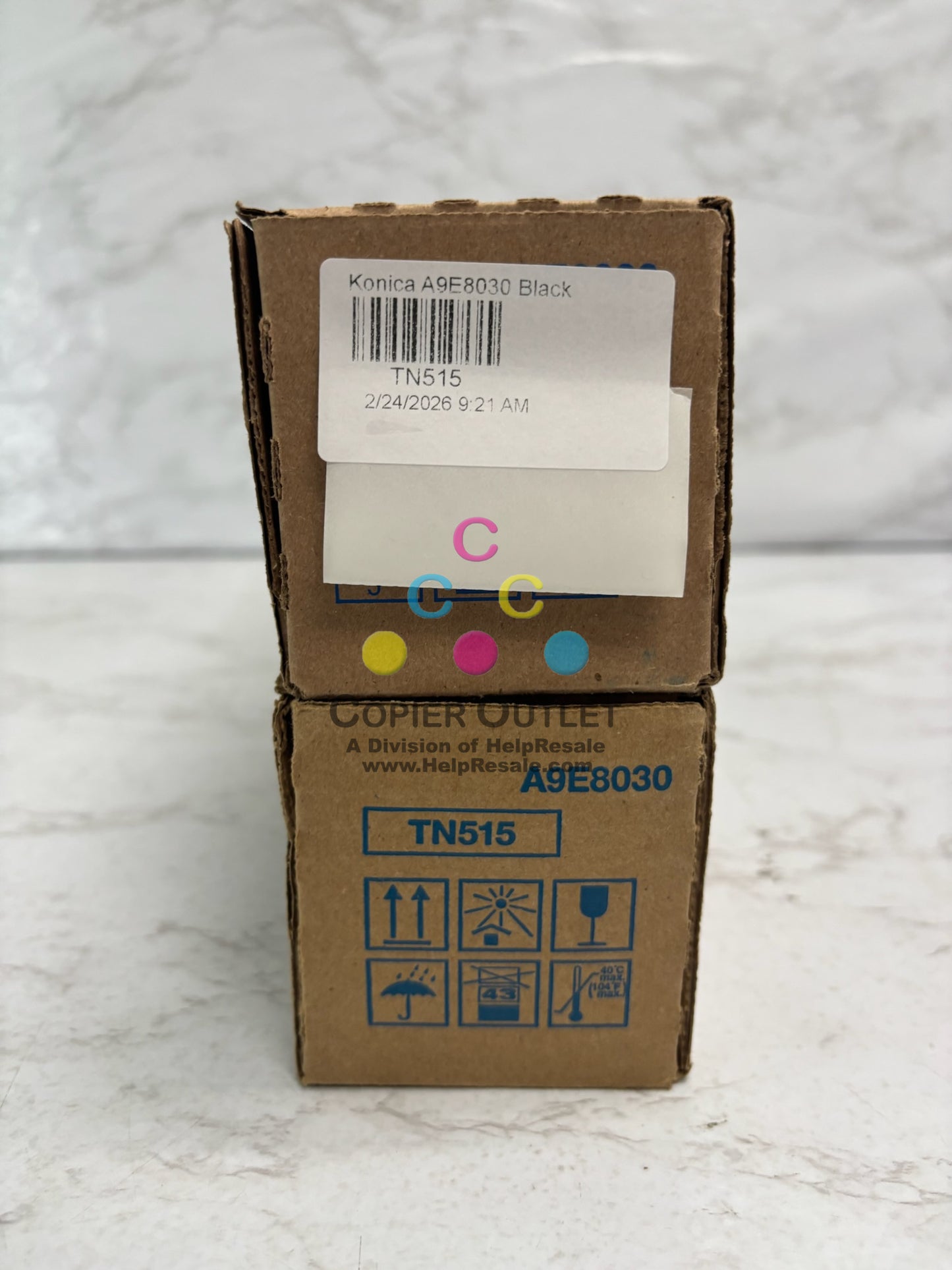 2 Genuine Konica Minolta BizHub 458/558 TN515K Toner Cartridges Same Day Ship