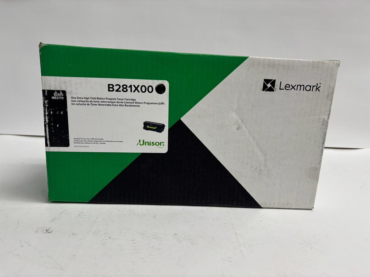 New Genuine Lexmark B2865, MB2770 Extra High Yield Black Toner B281X00