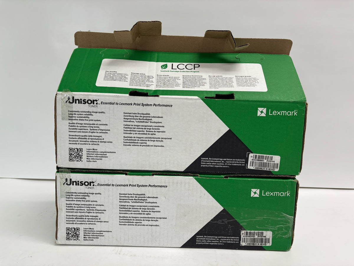 Open 2 Genuine Lexmark C3326, MC3326 Magenta & Yellow Toner C331HM0, C331HY0