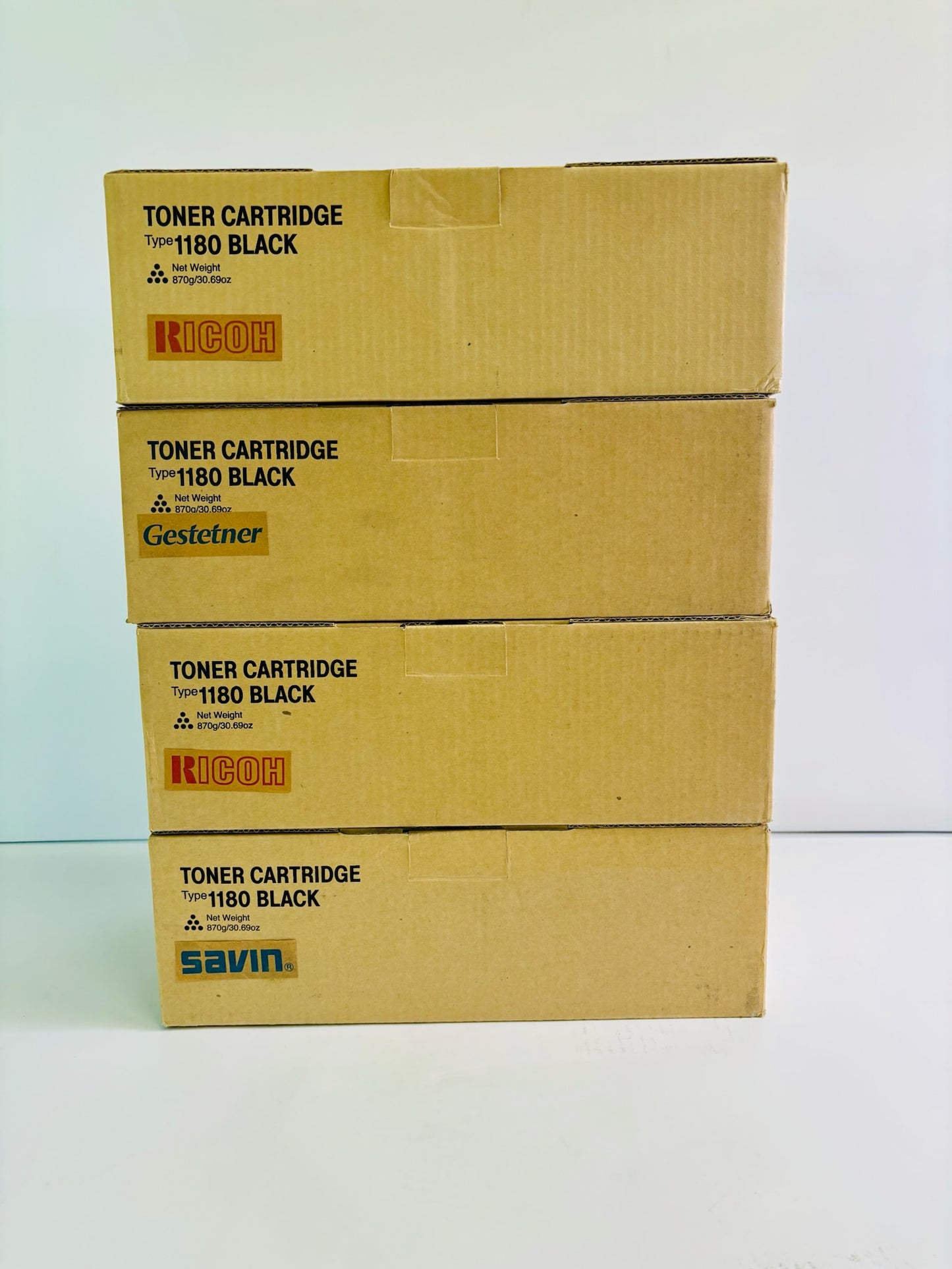 4 Genuine Ricoh DSM-515PFC Black Toner Cartridge Type 1180, B708-11, 89840