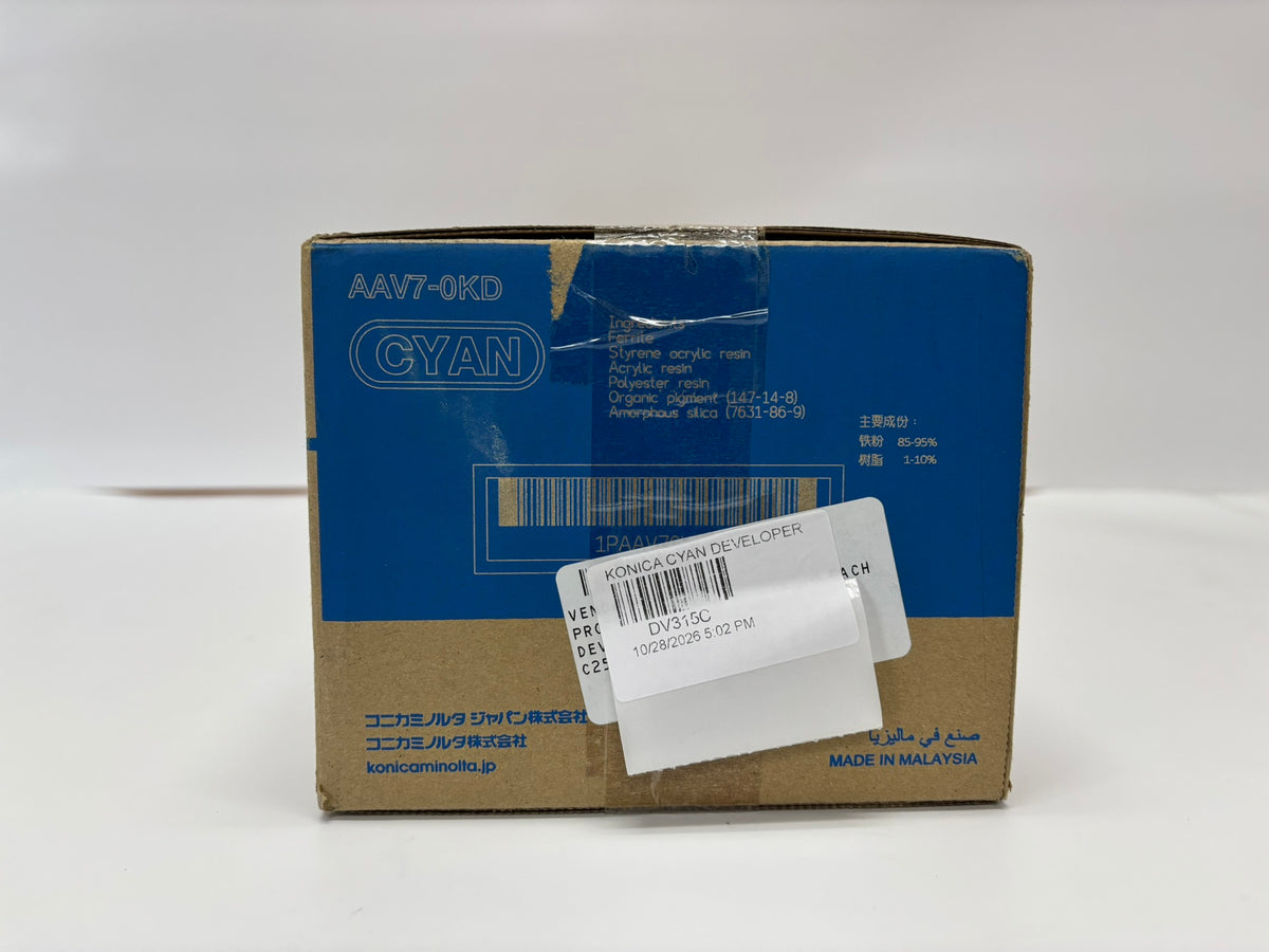 Genuine Konica Minolta C250i, C251i, C300i Cyan Developing Unit DV315C AAV7-0KD