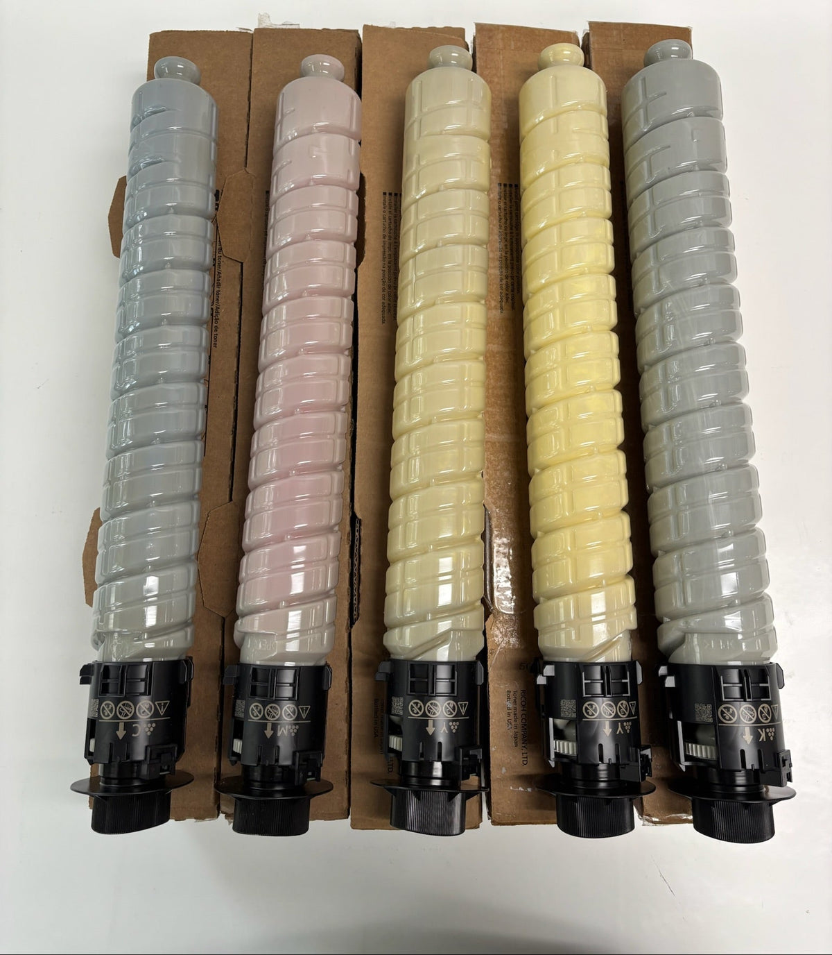 5 Genuine Ricoh IMC4510,IMC6010 CMYYK Toners 842526, 842527, 842528, 842529