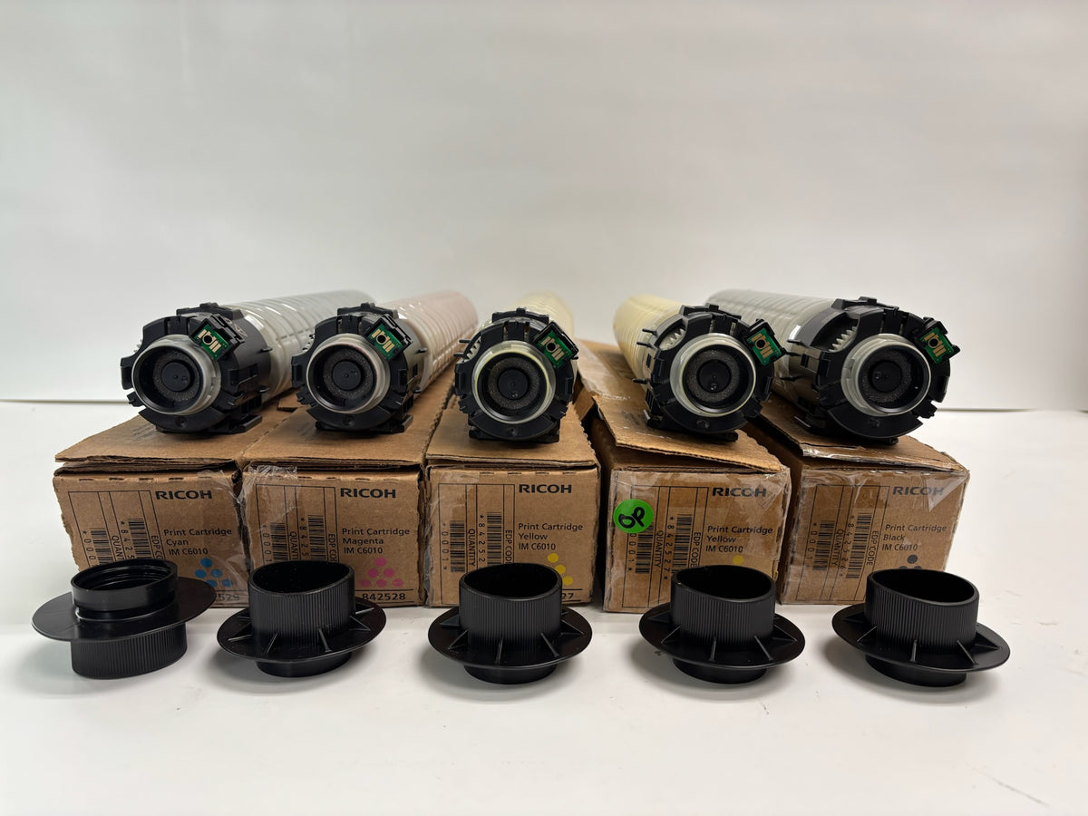 5 Genuine Ricoh IMC4510,IMC6010 CMYYK Toners 842526, 842527, 842528, 842529
