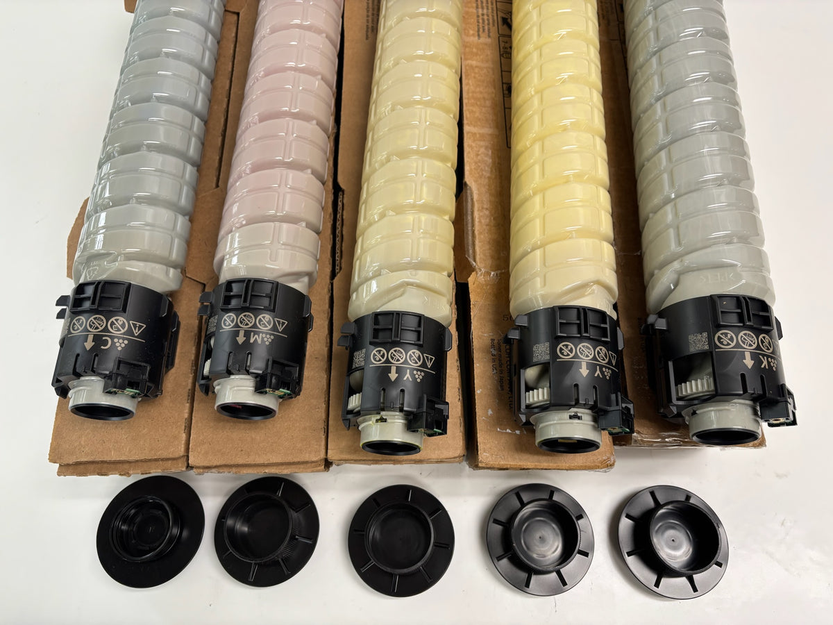 5 Genuine Ricoh IMC4510,IMC6010 CMYYK Toners 842526, 842527, 842528, 842529
