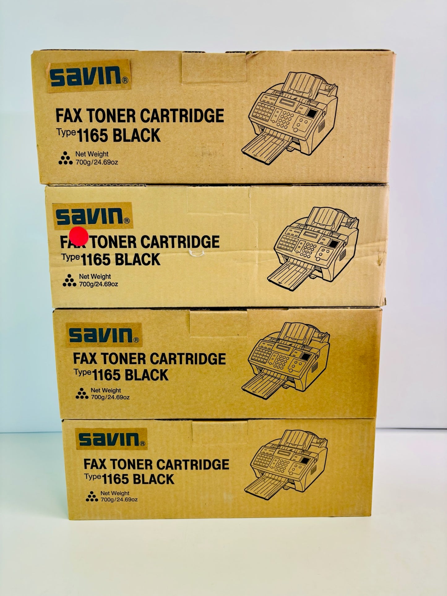 4 Genuine Ricoh Aficio CL3500, CL3500dn Fax Toner Cartridge Type 1165, 430404