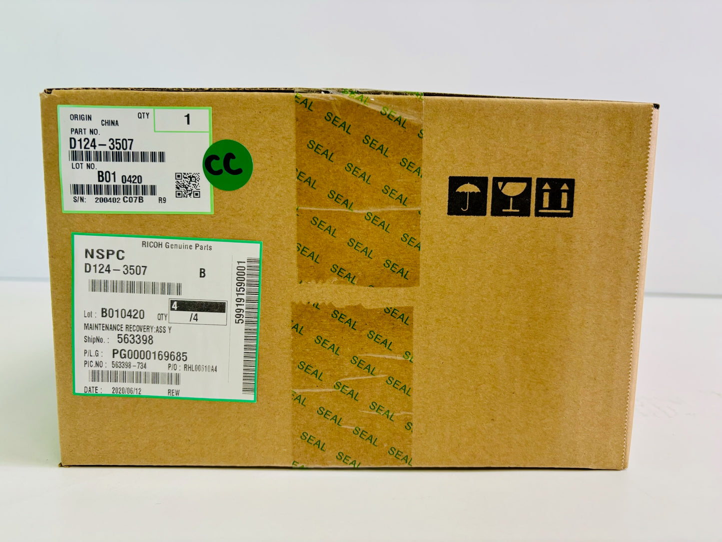 Genuine Ricoh MP CW2200 Maintenance Recovery Assembly D124-3507, D1243507