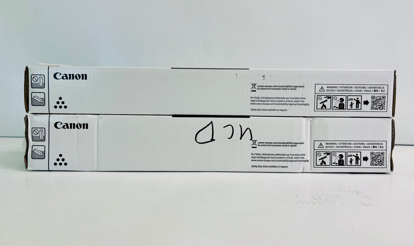 2 Genuine Canon iR Advance DX C5840i, C5850i, Yellow & Black Toner GPR61K, GPR-61LY