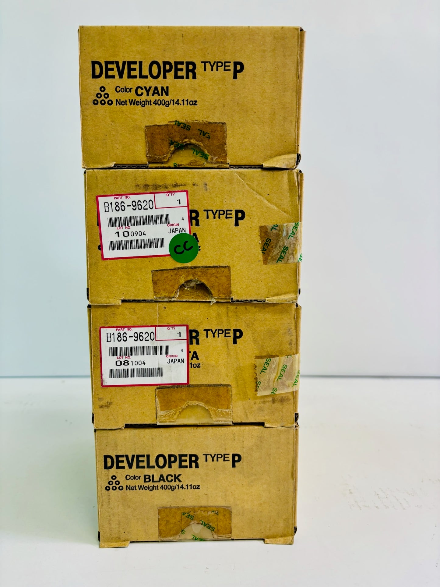 4 Genuine Ricoh AFICIO COLOR 3131 CMMK Developer B1869600, B1869610, B1869620