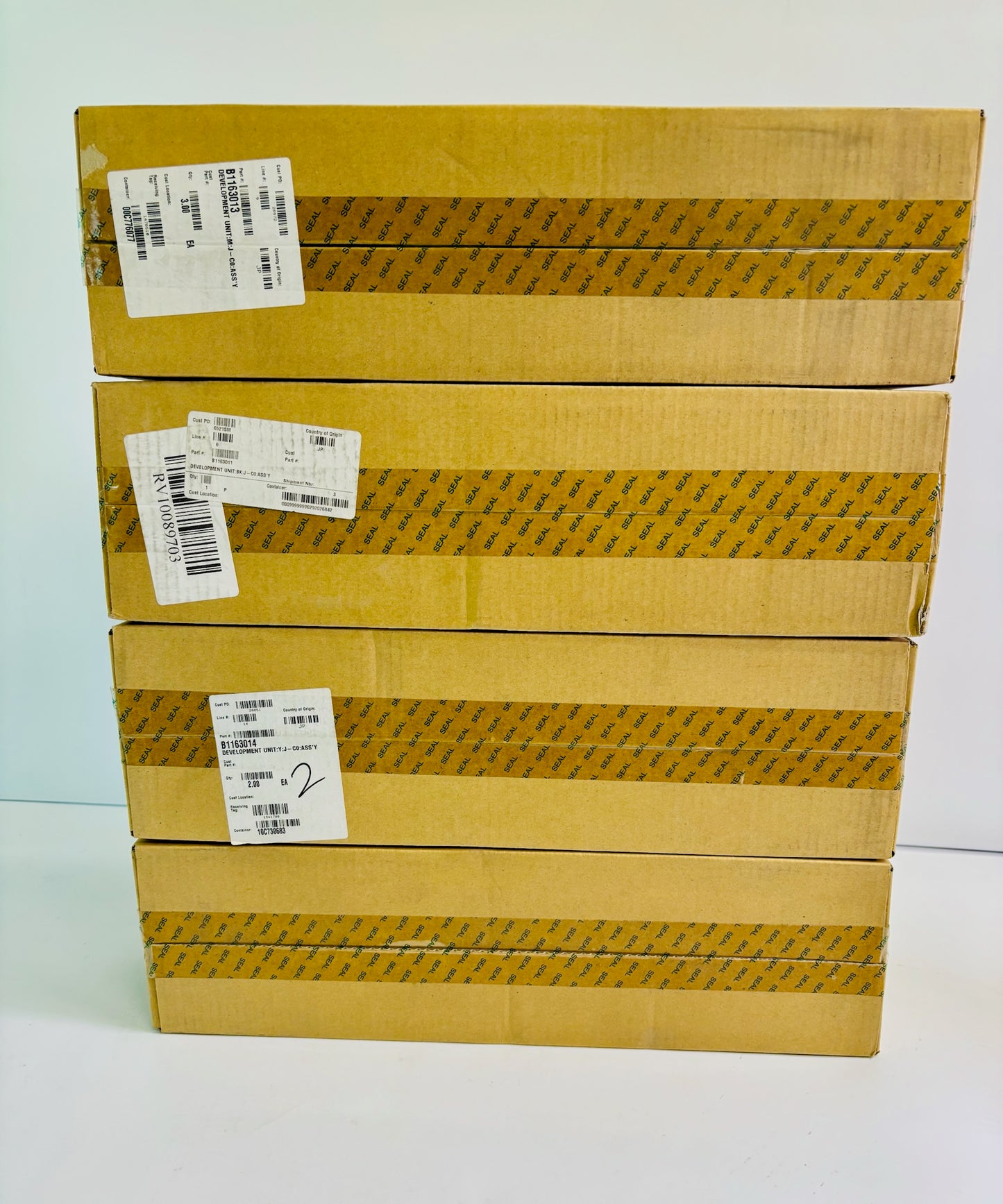 4 Genuine Ricoh AFICIO 2228C, 2232C CMYK Developer B116-3011,3012,3013,3014