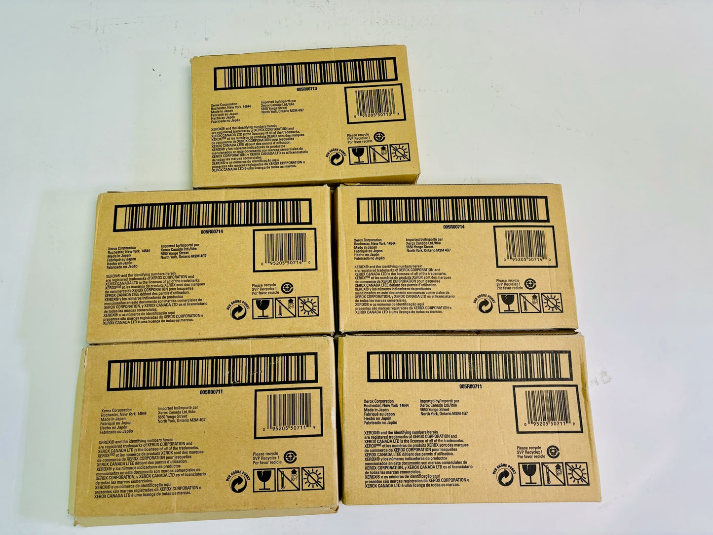 5 Cosmetic Genuine Xerox DocuColor 5000 MYYKK Developer 005R0711,713,714